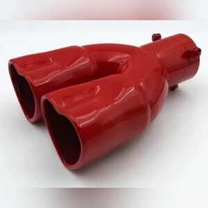 Stainless steel double Heart Car Truck 2.5" Exhaust Muffler tip Choose Color